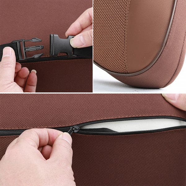 car neck rest cushion on a car seat providing support and comfort during drives.
