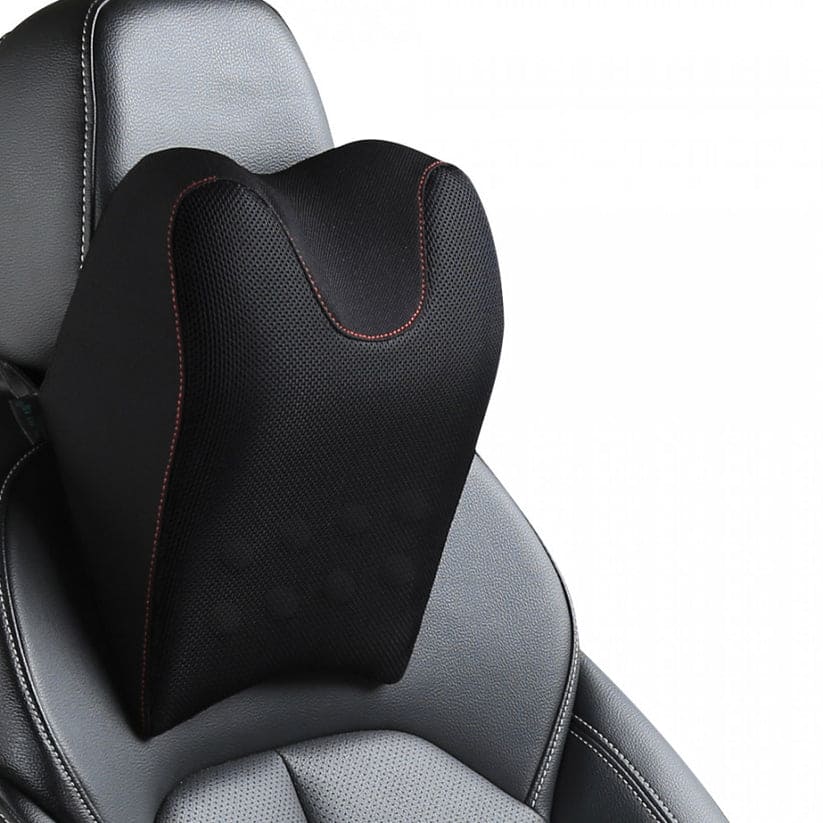 car neck rest cushion on a car seat providing support and comfort during drives.