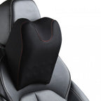 car neck rest cushion on a car seat providing support and comfort during drives.