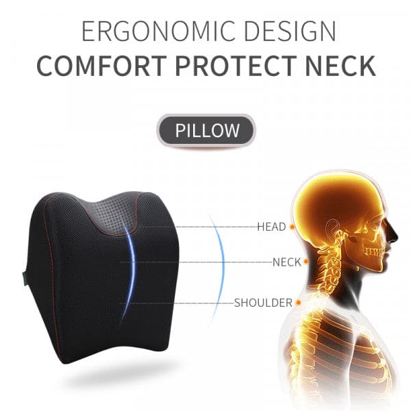 car neck rest cushion on a car seat providing support and comfort during drives.